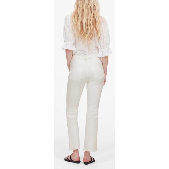 NWT Madewell Mid‎ Rise Kick Out White Jeans, Sz 32 - Picture 3 of 8